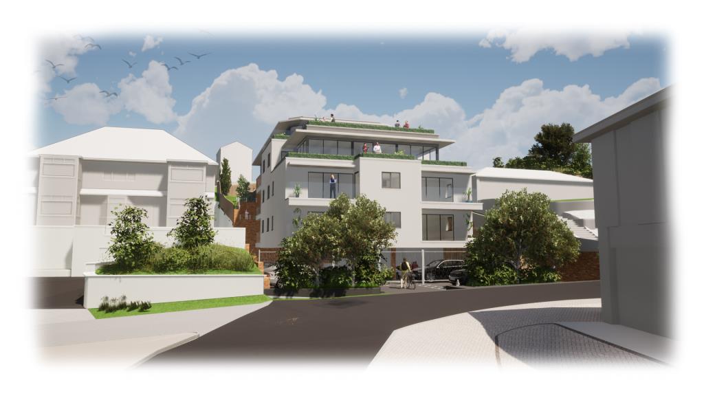 Lot: 70 - PLANNING FOR DEVELOPMENT OF 36 FLATS AND LAPSED PLANNING FOR CARE HOME - Proposed elevation for 419 Walderslade Road